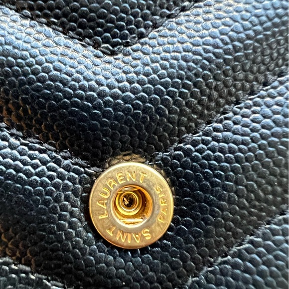 YSL Cassandre envelope black wallet on chain - Picture 8 of 13